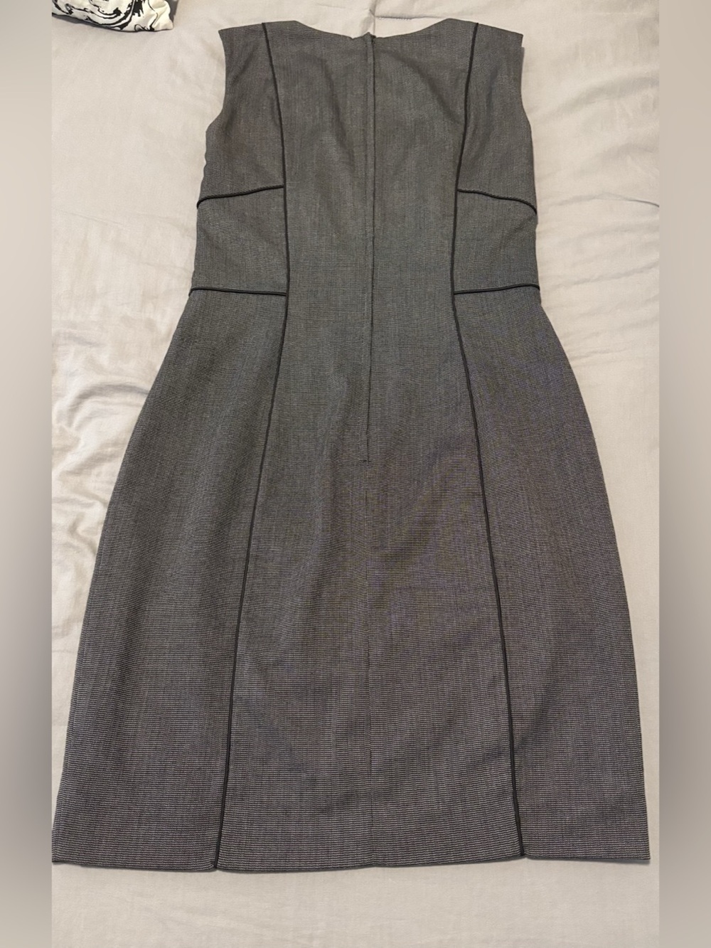 H&M Geometric Midi Dress in Black & Gray